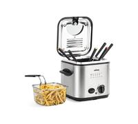 Friteuse / Fondue - TB600 - 1,2L - Thermostat réglable - Protection anti-surchauffe - Gris