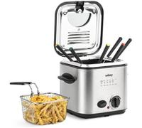 Friteuse / Fondue - TB600 - 1,2L - Thermostat réglable - Protection anti-surchauffe - Gris