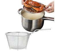 Friteuse | Grande capacité antiadhésive avec couvercle panier, ustensiles de cuisine, pour cuisinière à induction, maison, restaurant, camping, frites, poulet, fruits de mer, soupe