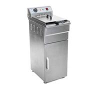 Friteuse haute acier inox 1 bac 16 litres cuve amovible avec minuterie professionnelle