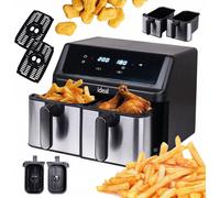 Friteuse Ideal sans graisse, double horizontal 9l, 8 fonctions - séchage des aliments inclus