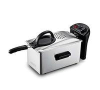 Friteuse inox 3L - KITCHENCOOK - Capacité 3L - Puissance 2100W - Cuve inox - Couvercle avec fenêtre - Filtres anti-odeur