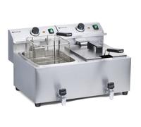 Friteuse Masterpro avec robinet 230 V 7 kW 2 x 8 L - Hendi 209301