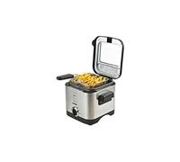 Mesko MS4910 Friteuse Électrique à Huile, Capacité de 1,5 L, Température Réglable, Cuve Antiadhésif, Couvercle avec Filtre Anti-odeur et Fenêtre de Contrôle, Nettoyage Facile, 900W, Inox