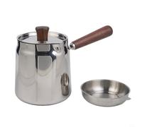 Friteuse multi-tailles avec construction en acier inoxydable 304 et poignée en noyer pour frire ébullition et égoutter sur toutes les sources de chaleur (A-1)