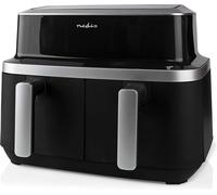 Friteuse à Air Chaud Double avec Minuteur 60min Air Fryer 4,2L Nedis Noir Noir G
