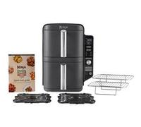 Ninja SL400EU friteuse Double 9,5 L 2470 W Friteuse d’air chaud Noir, Gris