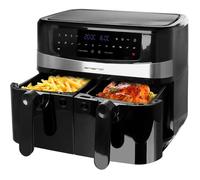 Friteuse numérique double 2x5L,12 programmes,sans BPA,fonction smart finish,cuisson sans huile supplémentaire