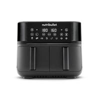 NutriBullet Friteuse Air Fryer Double Bac NBA081B – 8 L, 2850 W, 8 modes, sans huile, noir