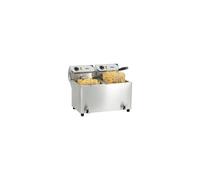 Friteuse professionnelle 2 x 7 litres avec vanne de vidange