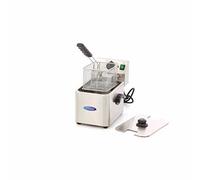 Friteuse professionnelle 4 L inox - 2500 W, 1 panier, thermostat 0-190°C