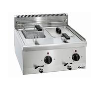 Friteuse professionnelle 600 mm 2x6 Litres 6,6 kW