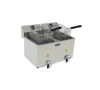 Friteuse Professionnelle à Poser en Inox avec Vidange 2 x 8 L H 395 à 430 mm Atosa G