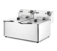 Friteuse professionnelle double Kitchen Line 7 kW 230 V 2 x 8 L - Hendi 205839