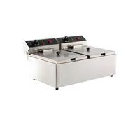Friteuse Professionnelle Electrique 2 x 6 L sans Robinet de Vidange