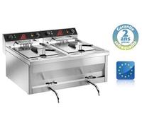 Friteuse professionnelle électrique à poser Super puissante 2 x 9 Litres