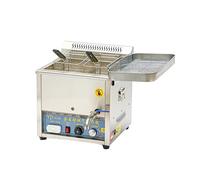 Friteuse professionnelle en acier inoxydable avec contrôle automatique de la température, 10 L ou 15 L, brûleur à gaz de comptoir, idéale pour les cuisines de restaurants et de restaurants. Économe