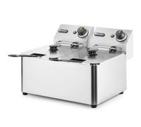 Friteuse professionnelle Kitchen Line 6 kW 230 V 2 x 4 L - Hendi 205846