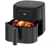 Friteuse sans Huile 1700W avec 8 Programmes-6.5L-625A, Ecran tactile, Recettes, Minuterie, Noire