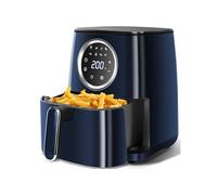 Friteuse sans Huile 4.2L, 1400W, 8 Programmes Pré-réglés, Air Fryer avec Grand Ecran Numérique LED, Design Rétro Bleu, Facile à Nettoyer, pour 2-6