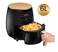 Friteuse Sans Huile, 6L Friteuse à Air Chaud Electrique Multifonction Air Fryer Écran Tactile LCD avec 8 programmes 2500W