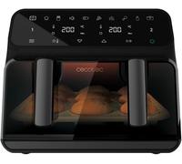 Friteuse Sans Huile 9 L À Air Chaud Cecofry Dual 9000. 2200W, Numérique Et Compacte, Double Température, Technologie Perfectcook, Possibilité De Diviser Le Seau De 4,5 L En 2, 6 Modes