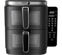 Friteuse sans huile - Airfryer FGD11 - Capacité 11L - Double cuves 5,5 L - 12 programmes de cuisson - 2800W inox noir