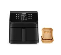 COSORI Friteuse sans huile Premium II Chef Edition 6,2L 12 programmes 1700W 50 papiers cuisson Noir
