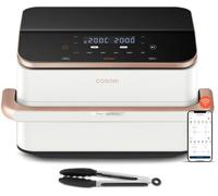 Cosori Dual Blaze Twinfry Chef Edition Double 10 L Autonome 2800 W Friteuse d'air chaud Or rose, Blanc