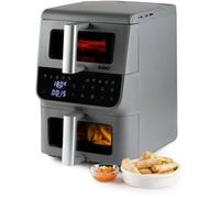 Friteuse sans huile - DOMO - Airfryer DO550FR - Double cuve 3.5 L + 6,5 L - 10 programmes - 2500 W