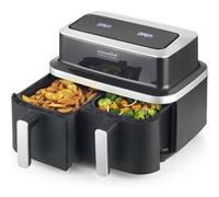 Kitchen Chef Friteuse sans huile double KCPFR84-AIRDUO 2600 W 2 x 4,2 L Noir