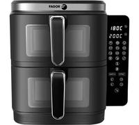Fagor Friteuse sans huile Airfryer FGD11 – 11 L (2×5,5 L) – 12 programmes – 2800W inox noir G