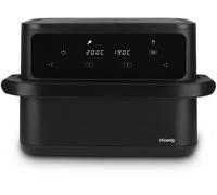 H.Koenig Friteuse sans Huile Airfryer 2 Bacs XXL FRY960-10L (5L+5L), 8 Modes de Cuisson, Réglable 80-200°C, Minuteur 60min, Arrêt Automatique, Écran Tactile, Grilles Amovibles Lave-Vaisselle