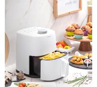 InnovaGoods - Friteuse sans Huile Fryinn Lite 2000, Cuisson Saine et Rapide 95% Moins de Matières Grasses, Compacte 2L, Technologie Air Chaud 360°, Nettoyage Facile, Blanc, Plastique Aluminium