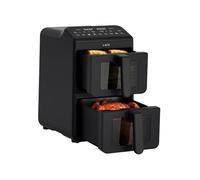 Friteuse sans huile Lafe Dual Fry 10 L double compartiment 2 x 5 L 2460 W air chaud écran LCD fenêtres cuisson température 40-200 °C minuterie 60 min cuisson saine appareil multifonction