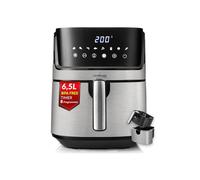 LEHMANN Air Fryer XL, 6,5L, Friteuse sans Huile avec 8 Programmes, Grande Métallique Tiroir, Écran Tactile, Minuterie, Revêtement Antiadhésif, 80-200 °C, Compatible Lave-vaisselle, Familial