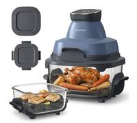 Friteuse sans huile MAGICFOX - Récipients 1,7 et 4 L - 6 Programmes Préréglés - Air fryer en verre 1500W - Bleu