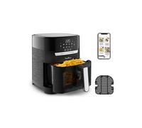 Moulinex Easy Fry & Grill Vision Friteuse sans huile + Grill, Capacité 4,2 L, Jusqu'à 6 personnes, 8 programmes automatiques, Fenêtre amovible, Écran tactile, air fryer EZ506820