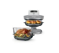 Ninja CRISPi PRO XL, Friteuse sans huile en verre, 5 modes de cuisson prédéfinis, avec contenants en verre CleanCrisp de 5,7 l et 2,3 l, couvercles de rangement, Blanc AS090EUWH