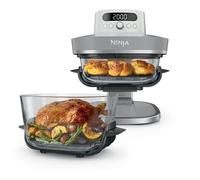 Ninja CRISPi PRO XL, Friteuse sans huile en verre, 5 modes de cuisson prédéfinis, avec contenants en verre CleanCrisp de 5,7 l et 2,3 l, couvercles de rangement, Blanc AS090EUWH