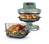 Ninja CRISPi PRO XL, Friteuse sans huile en verre, 5 modes de cuisson prédéfinis, avec contenants en verre CleanCrisp de 5,7 l et 2,3 l, couvercles de rangement, Vert mousse AS090EUGN