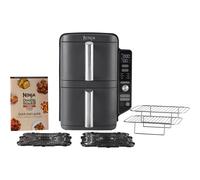 Ninja SL400EU friteuse Double 9,5 L 2470 W Friteuse d’air chaud Noir, Gris
