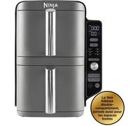 Ninja SL400EU friteuse Double 9,5 L 2470 W Friteuse d’air chaud Noir, Gris