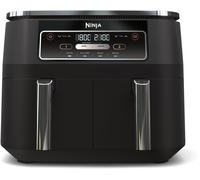 Ninja Foodi Dual Zone Air Fryer numérique, 2 tiroirs, 7,6L, 4-en-1, sans huile, Friture à air, Max Crisp, Rôtissage, Réchauffage, Antiadhésif, paniers et plaques lavables au lave-vaisselle, AF200EU