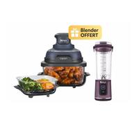 Friteuse sans huile portable - NINJA - CRISPI - 1,4L et 3,8L - 4 programmes - 1700W - Bleu + Blender portable Blast Violet offert