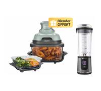 Friteuse sans huile portable - NINJA - CRISPI - 1,4L et 3,8L - 4 programmes - 1700W - Sauge + Blender portable Blast Noir offert