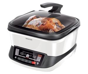 Friteuse sans huile SENCOR SFR 9400WH 4,8 L 1800 W LED 18 programmes 40-240°C couvercle anti-vapeur maintien au chaud Blanc
