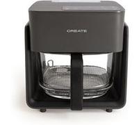 AIR FRYER STUDIO CRYSTAL - Friteuse À Air En Verre 4,2 L Avec Cuiseur Vapeur En Option Noir