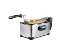 Taurus Fry3 - Friteuse électrique 2000W, 3L, Position égouttage huile, pour 4 à 5 portions, Température réglable, Inox, Gris