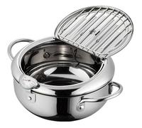 Friteuse tempura japonaise - ZOR® - Acier inoxydable 304 - Thermomètre inclus - Égouttoir intégré